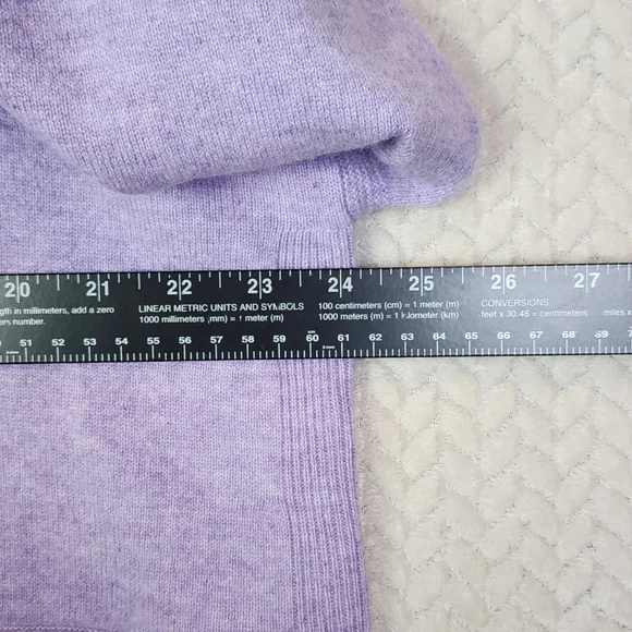 Poetry 100% Cashmere Purple Lavender Collared Sweater Women's Size UK 18 US 14 - Picture 5 of 11